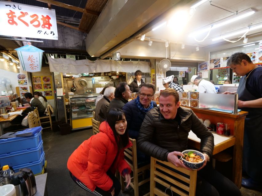 Tokyo: Tsukiji Fish Market Tour with 6 Stops & Seafood Lunch - Shiodome Media Tower: trading market noise for Tokyo views