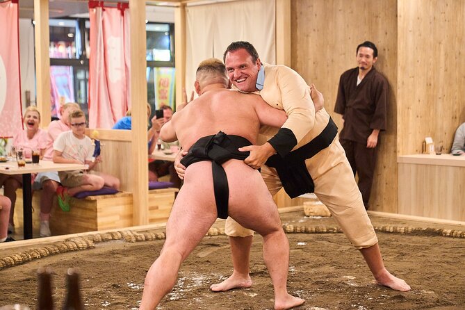 TokyoSumoShow, ChickenHotPot, and Mochi-Pounding by Pro Wrestlers - Photo Time With the Wrestlers: Your Closest Proof You Were There