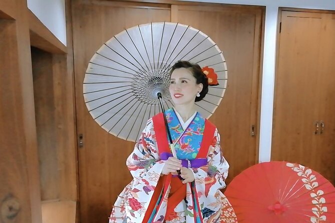 Traditional Japanese Costumes "Kimono", "Yukata", "Ryuso", "Photograph Course "Hair Set & Lipstick & Kimono & Photography" - Entering Kimono Studio HanaHana in Kumoji, Naha