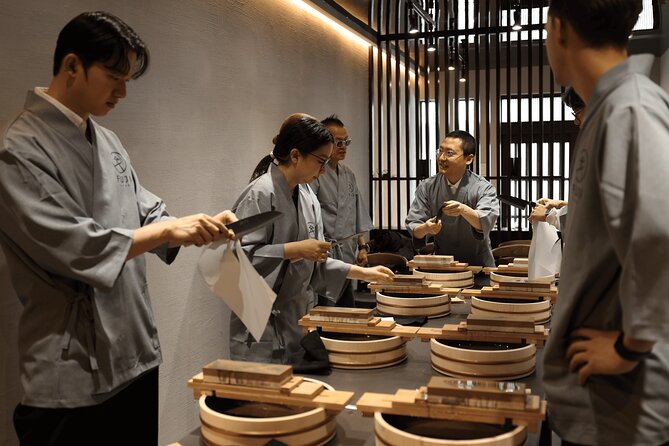 Traditional Japanese Knife Sharpening Class - Tokyo Skytree first, then focus in the workshop